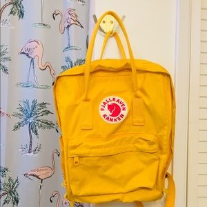 Fjällräven yellow backpack!!!